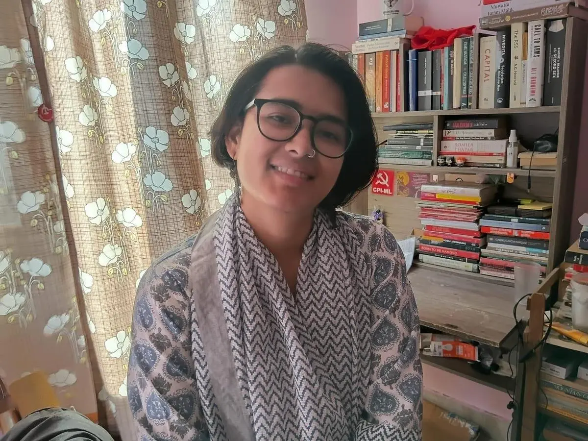 Neha Bora, national president of the All India Students' Association (AISA)